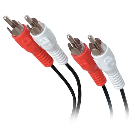 Rca(M-M) Dual Stereo Cable, Red/White - 25 Ft